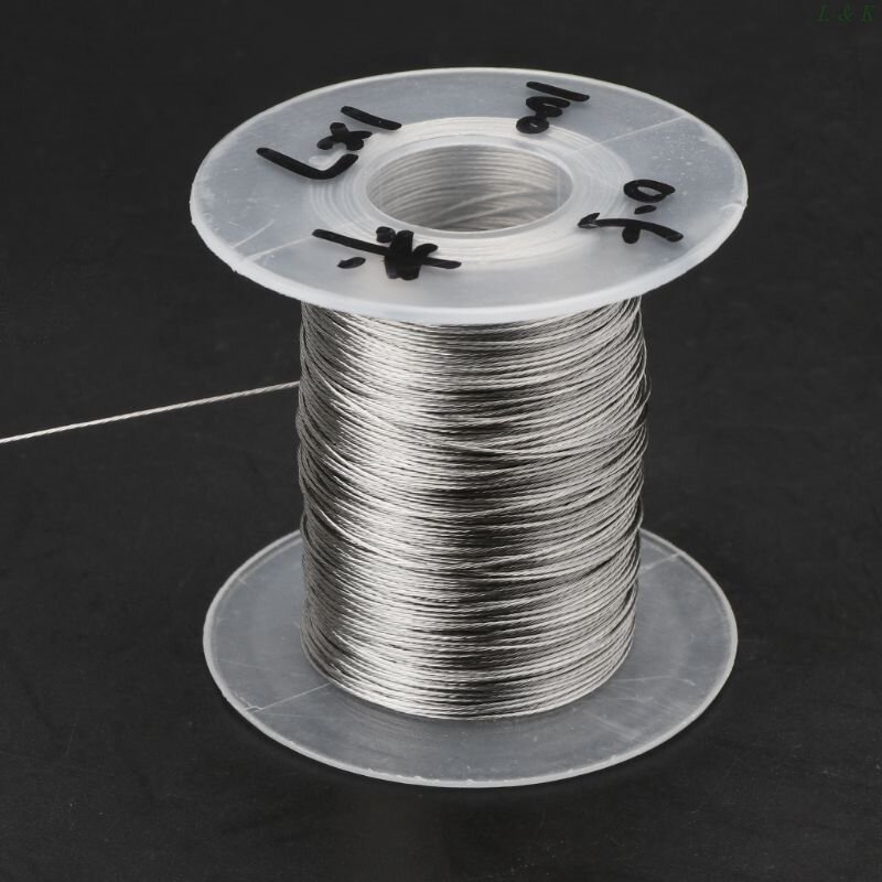 Câble métallique en acier inoxydable 100 de 304 m, 1 à 7 cordes à linge avec 30 embouts en aluminium