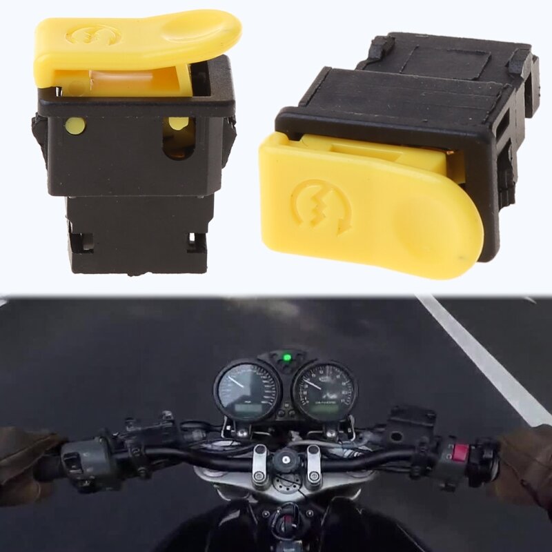 Pulsante interruttore avviamento elettrico a 2 pin/interruttore avviamento per Scooter ciclomotore Go-Kart