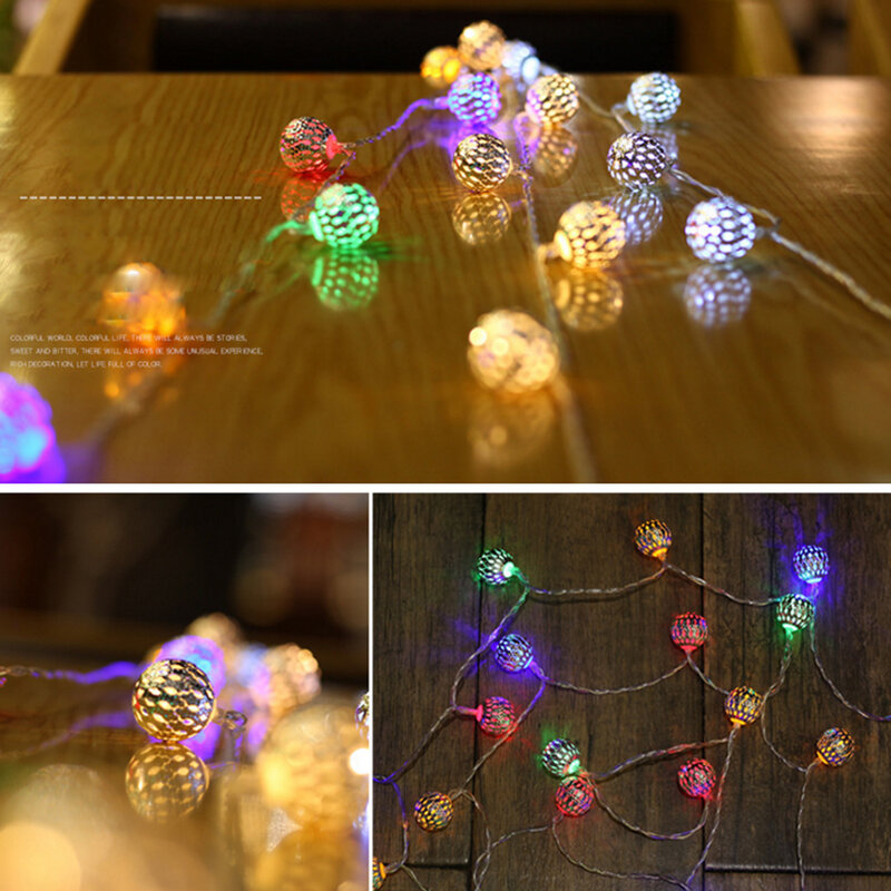 Ball LED String Light 3m 6m Fairy Lights Battery Powered Christmas Garland Bedroom Home Holiday Wedding Party Decoration String