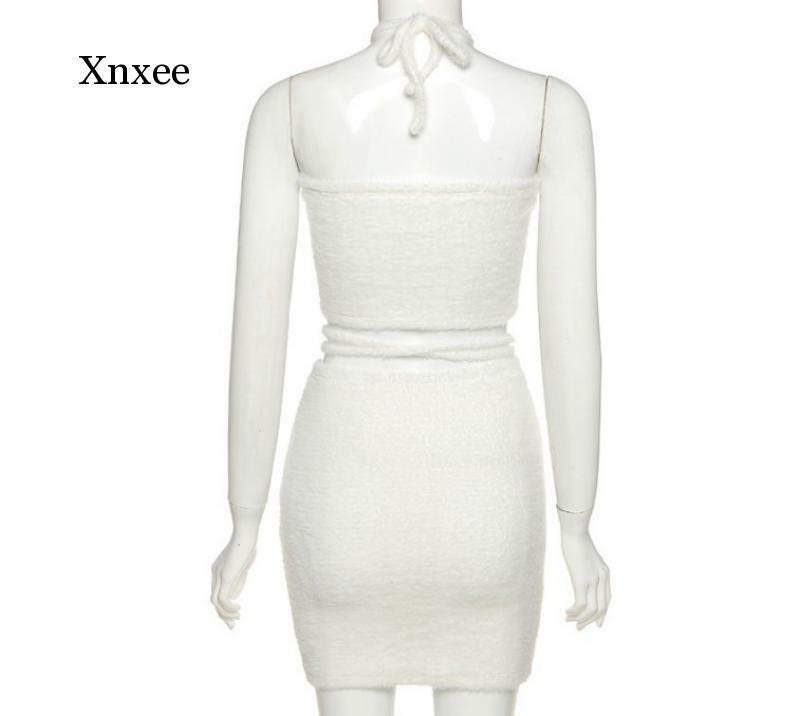 Женский комбинированный костюм Y2K, белый укороченный топ с бретельками и рюшами, 2000, облегающие мини-юбки