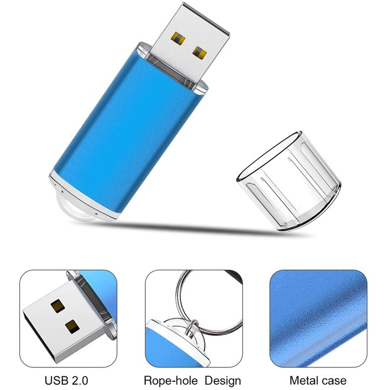 100% Full Capacity Metal USB Flash Drive Super Tiny Pen Drive 4GB 8GB 16GB 32GB 64GB 128M 512M Pendrive 1GB 2GB USB Memory Stick