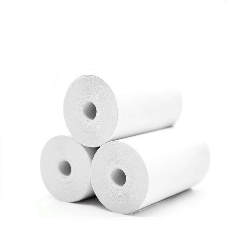 Fromthenon 3 rolki biały papier termiczny papier do drukowania Roll Direct 57*30mm(2.17 * 1.18in) do PeriPage A6 Pocket PAPERANG P1/P2