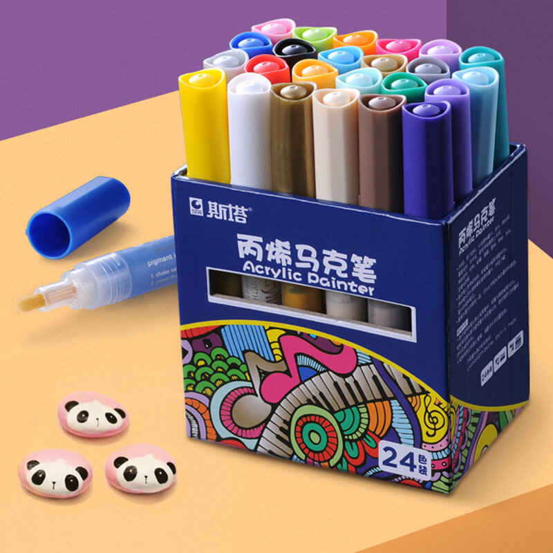 STA 1000 créatif bricolage acrylique peintre à base d'eau colorant encre 28 couleurs disponibles Art marqueur pour Art peinture Graffit fournitures nouveau