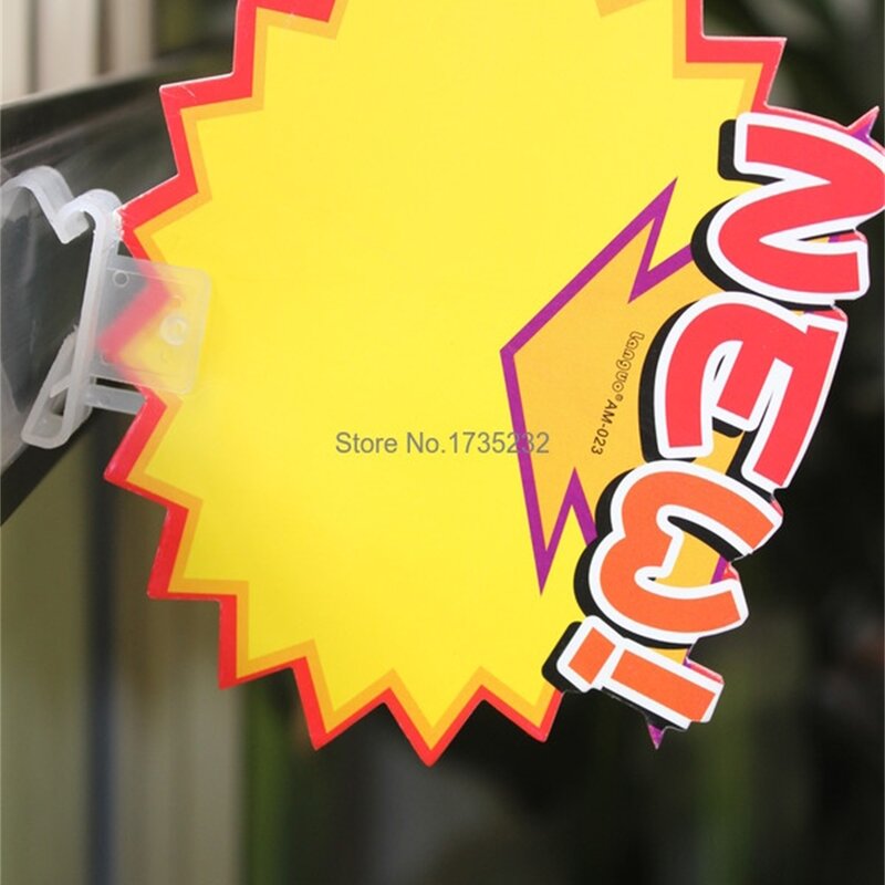 Display del cartellino del prezzo promozionale porta etichette pubblicitarie Clip Data Strip Shelf Talker Shelf quantità Sign Pop Card Grip