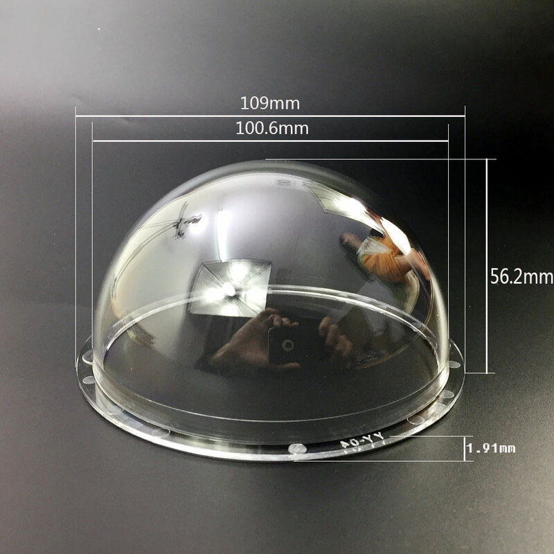 Carcaça de dome transparente de substituição de cftv interno/externo de 4 lâmpadas acrílicas