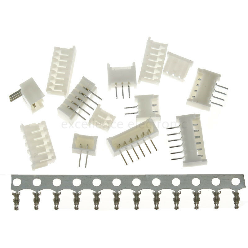 10sets MICRO JST 1.25 Connector 1.25mm Pitch Straight Pin Header + Housing + Terminal Set 1.25-2/3/4/5/6/7/8/9/10P