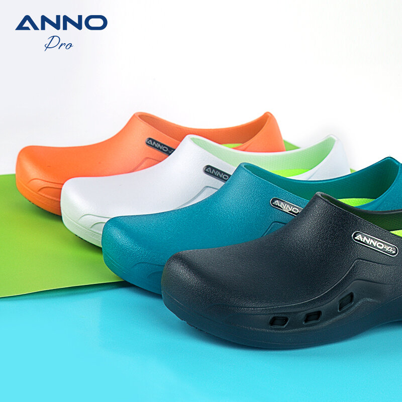 ANNO-Sabots de protection anti-brûlure souples pour médecins et infirmières, pantoufles de salle d'opération, travail de chef, vêtements de pied plats pour hôpital avec coussin de chaussures