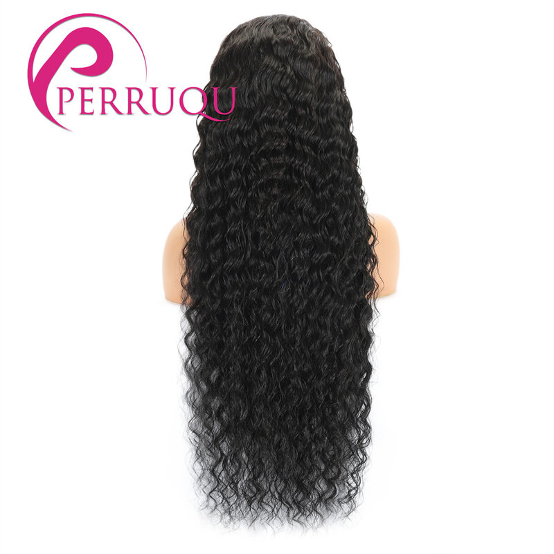 Peluca de cabello humano rizado brasileño para mujer, 13x6 HD, malla Frontal transparente 13x4, 30, 40 pulgadas, 5x5, 6x6, cierre