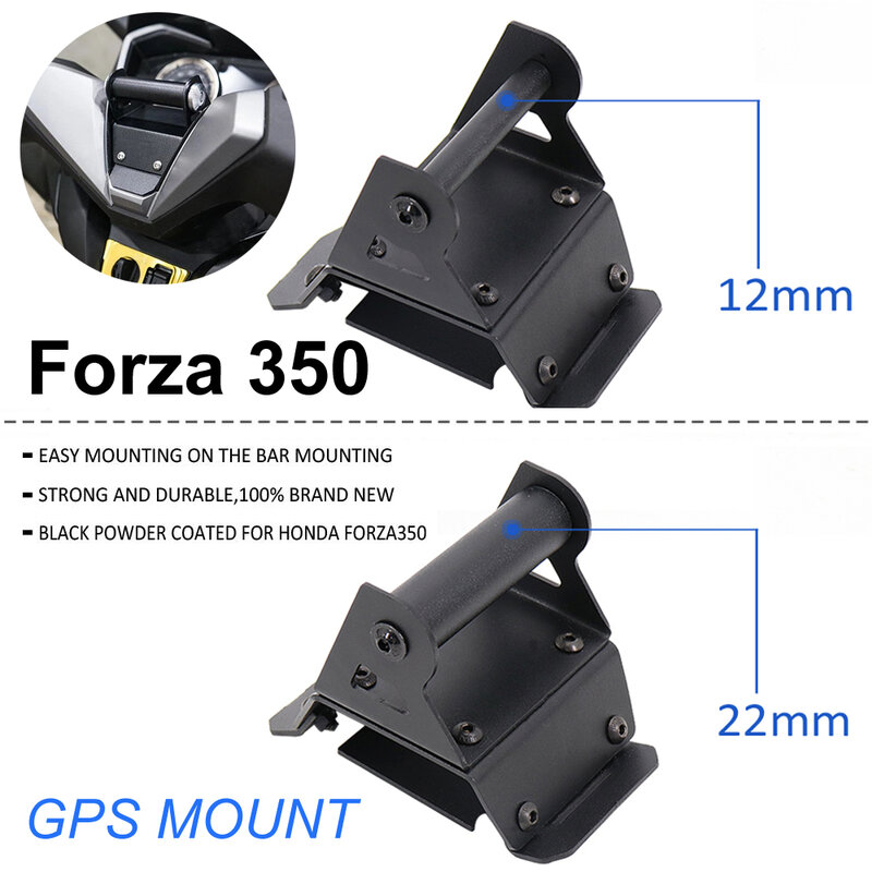 รถจักรยานยนต์ด้านหน้าโทรศัพท์ขาตั้งผู้ถือโทรศัพท์สมาร์ทโฟน GPS Navigaton แผ่นสำหรับ Honda Forza 350 Forza350
