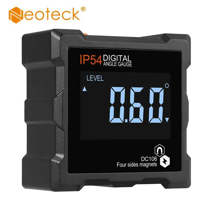 Neoteck Digital Level Box goniometro angolo Finder indicatore di livello inclinometro con retroilluminazione a base magnetica impermeabile