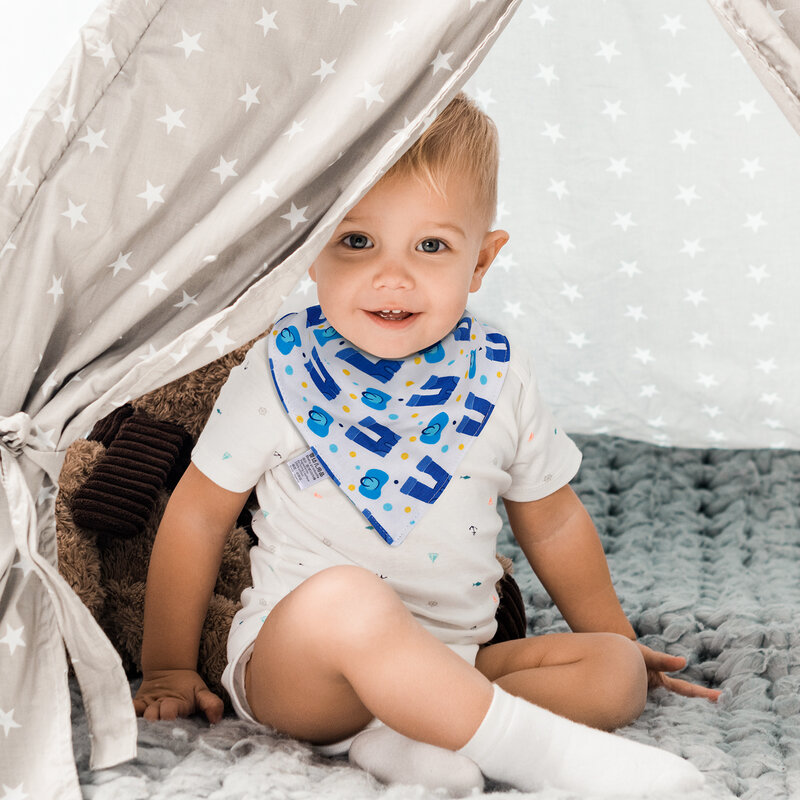 100% Organic Cotton Baby Bibs Triangle Burp Cloths Cartoon Saliva Towel Baby Feeding Bibs Soft Absorbent Boys Girl Saliva Towel