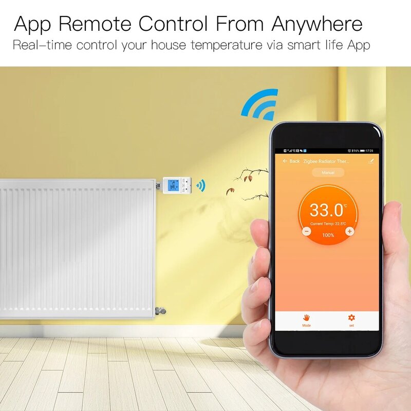 Controlador de válvula termostática de radiador TRV inteligente Zigbee termostato calentador temperatura Control de voz funciona con Alexa Google Home