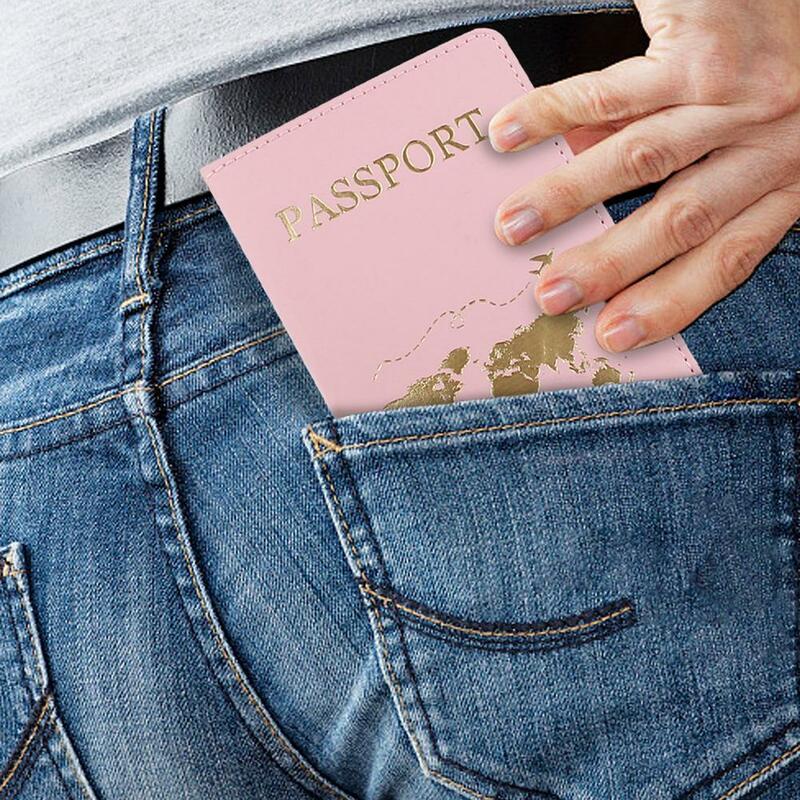 Lederen Travel Paspoort Organizer-Modieuze Paspoort Cover Met Genoeg Capaciteit Voor Paspoort Id Kaarten Instapkaart