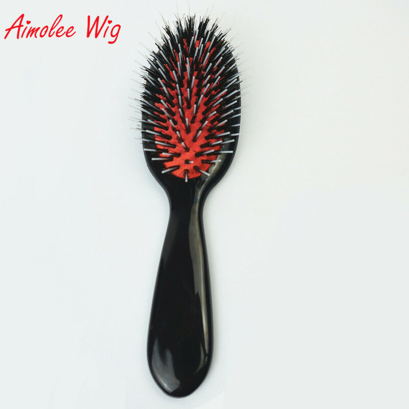 HairBrush Comb pig Bristle Nylon Pins Scalp Massage Comb Handle Deal With Hair Tangle