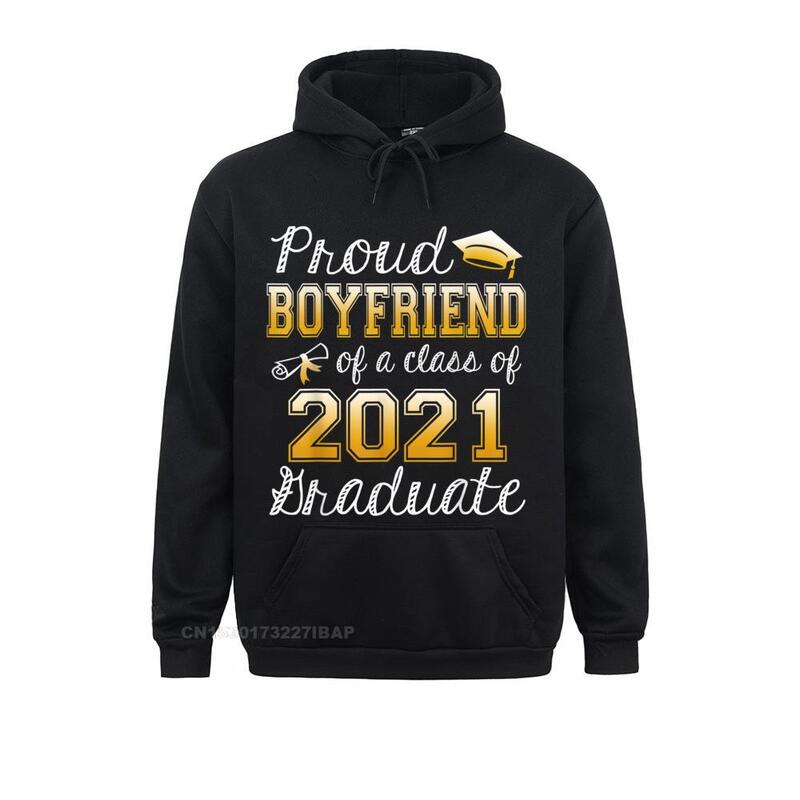 Sweat-shirt de sport pour hommes, fier petit ami d'une classe de remise des diplômes, cadeau pour personnes âgées, Hip-hop, personnalisé, journée de travail, drôle, 2021