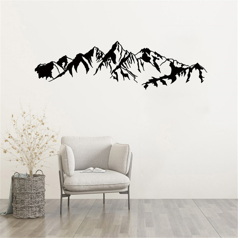 مجموعة جبال منحوتة الجدار ملصق لغرفة المعيشة غرفة نوم السرير خلفية الديكور الفن الشارات الباب ديكور ملصقات البلاستيكية