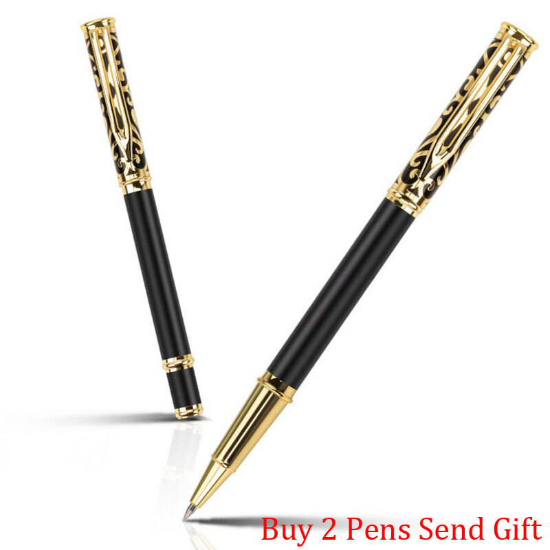 Bolígrafo de diseño clásico para hombres de negocios, bolígrafo de Metal, latón, cobre, regalo de escritura, compre 2, enviar regalo