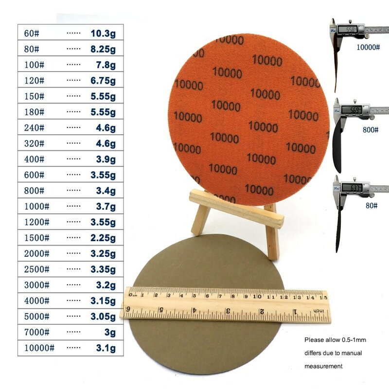 20 stücke 5 Zoll (125mm) schleifpapier Hohe Leistung Heavy Duty Silicon Hartmetall Wet & Dry Haken und Schleife Schleifen Discs
