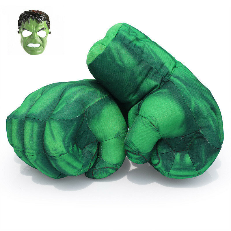 Dzieci boże narodzenie prezent urodzinowy Hulk Cosplay rękawiczki mięśniowe maska kostiumowa Halloween dzieci przebranie na karnawał