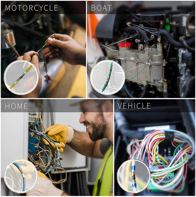 Bornes à sertir bout à bout thermorétractable, connecteurs à souder électriques étanches, Terminal de fil avec pistolet chauffant, 800/300/250 pièces