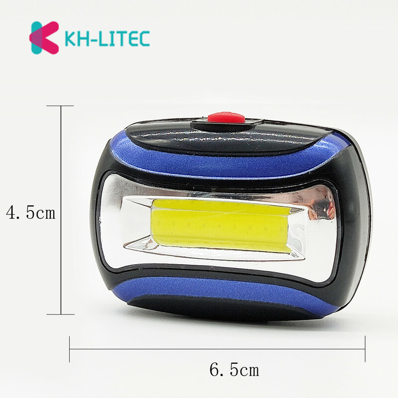 Mini farol cob de led portátil, farol de pesca noturna com 3 modos de luz de bolso para acampamento ao ar livre lanterna de cabeça usando 3 * aaa