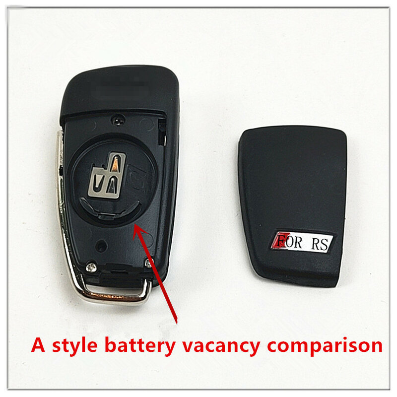 Carcasa de llave plegable para Audi, carcasa trasera de llave RS modificada, A3 a S3, A6 a S6, Q3, A6L, TT, Q7, R8