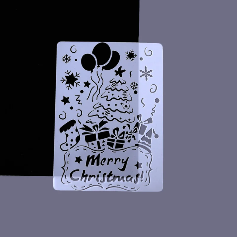 1 Máy Tính Giáng Sinh Bóng Stencils PaintingTemplate DIY Thêu Sò Album Ảnh Trang Trí Stencils Bánh Tiêu Bản
