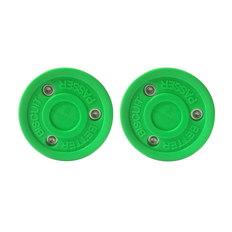 Red Green Biscuit Off-ice Hockey Training Pucks for Street Hockey Stickhandling Passing Puck
