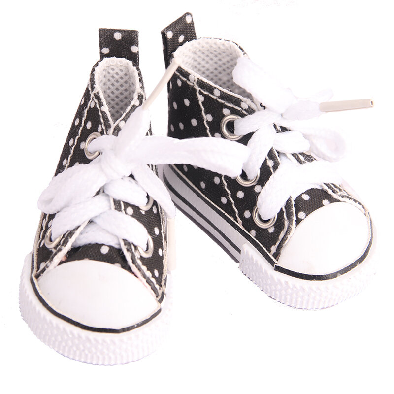 Sepatu Kanvas 5Cm untuk EXO Nancy Boneka Buatan Tangan 12 Warna Dot Mini Sepatu Sneakers Kanvas untuk DIY Katun Boneka Rusia Gadis Hadiah Terbaik