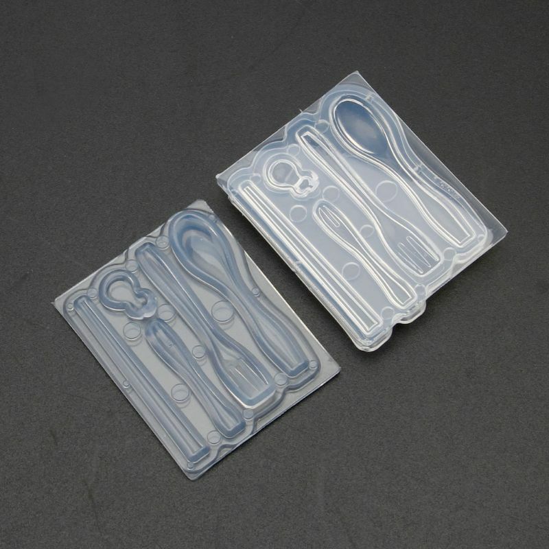 1 Set Mini Chopsticks Spoons Forks Resin Silicone Mold Epoxy Resin Jewelry Tools