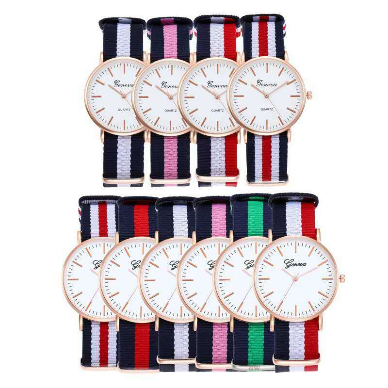Nylonowy pasek w stylu kobiet zegarek kwarcowy Top marka zegarki moda Casual Fashion Wrist Watch 2018 Hot sprzedaż moda damska zegarki