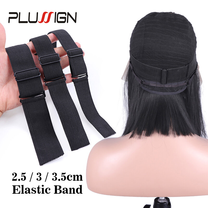 Ajustável Elastic Hair Band com Ganchos para Mulheres, Black Headband, Wig Grip, DIY Acessórios, Strap, 5Pcs