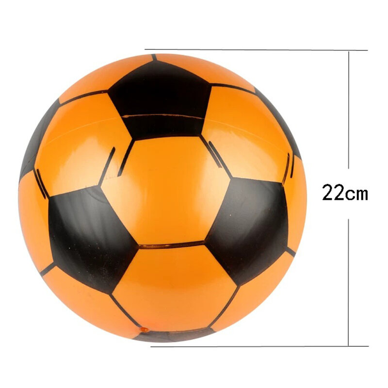 Balón de fútbol inflable para niños, pelota elástica de PVC Multicolor de 20cm, para entrenamiento, juegos al aire libre y playa