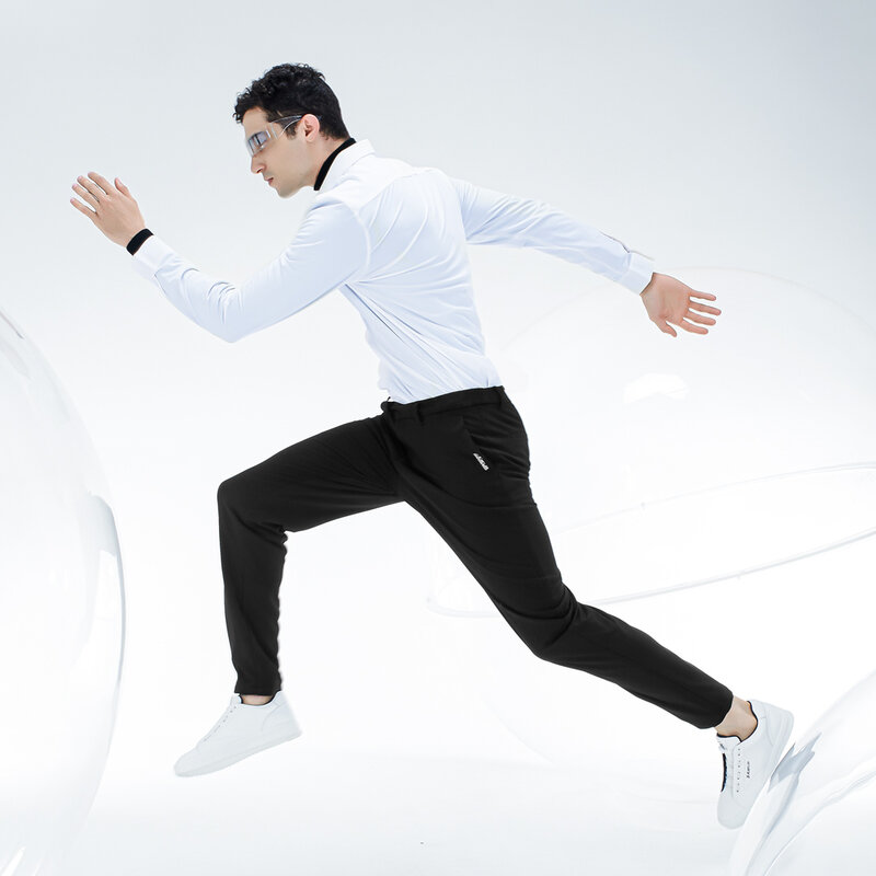Xiaomi supield aerogel quente negócio casual calças masculinas elástico fino ajuste reto calças estilo clássico moda inverno