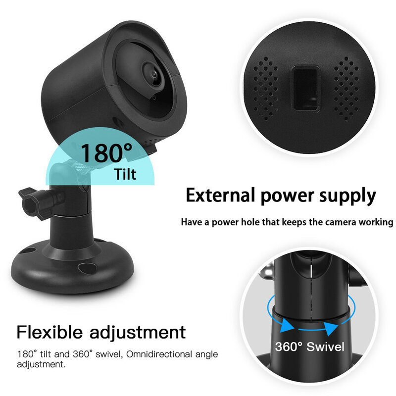 Yi Home Camera Waterproof Wall Mount Holder Outdoor Adjustable 360 Degree Swivel Bracket with Protective Case for Yi Home Camera