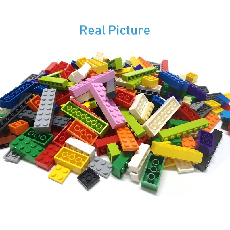 200 Buah DIY Blok Bangunan Gambar Bata Ubin Keramik 2X2 Ukuran Kreatif Pendidikan Kompatibel dengan 3068 Mainan untuk Anak-anak