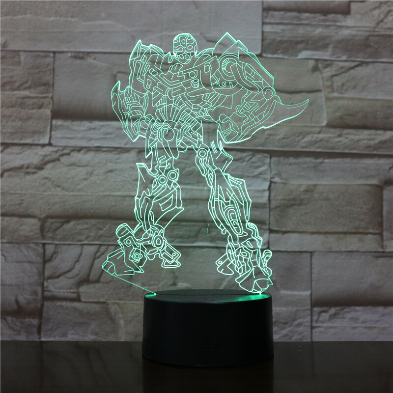 Bombi di luce 3D tridimensionali luci visivi Luz De LED lampada telecomando 7 colori luce notturna regalo 1431