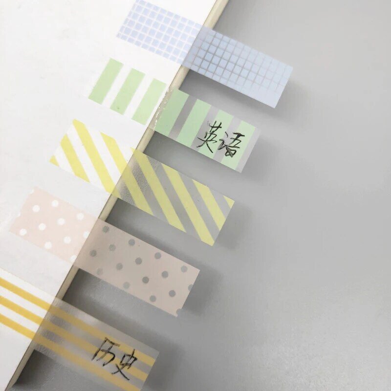 Color Fluorescence lovely Post-it Plastic matte durable indication label paste classification bookmark page Office School