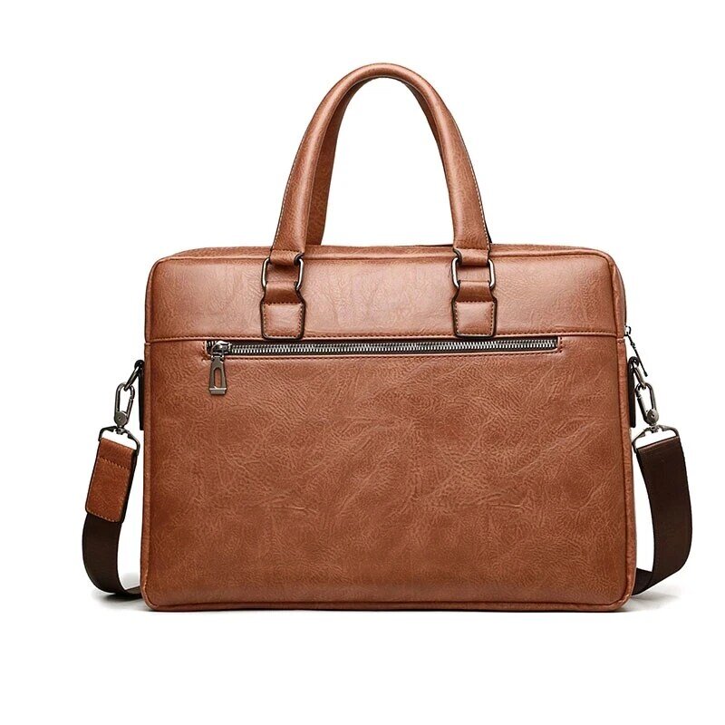 Weysfor novo couro do plutônio do vintage maleta de negócios saco mão bolsa mensageiro sacos de ombro masculino 15.6 polegadas bolsa para portátil