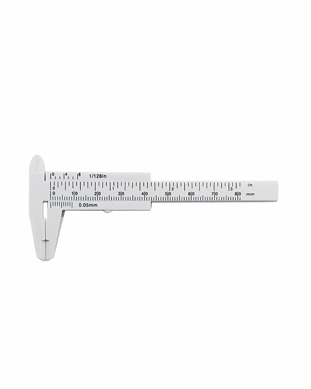 Mini Calibre Vernier plástico indicador micrómetro 80MM Mini regla precisa medición de herramientas estándar Calibre Vernier
