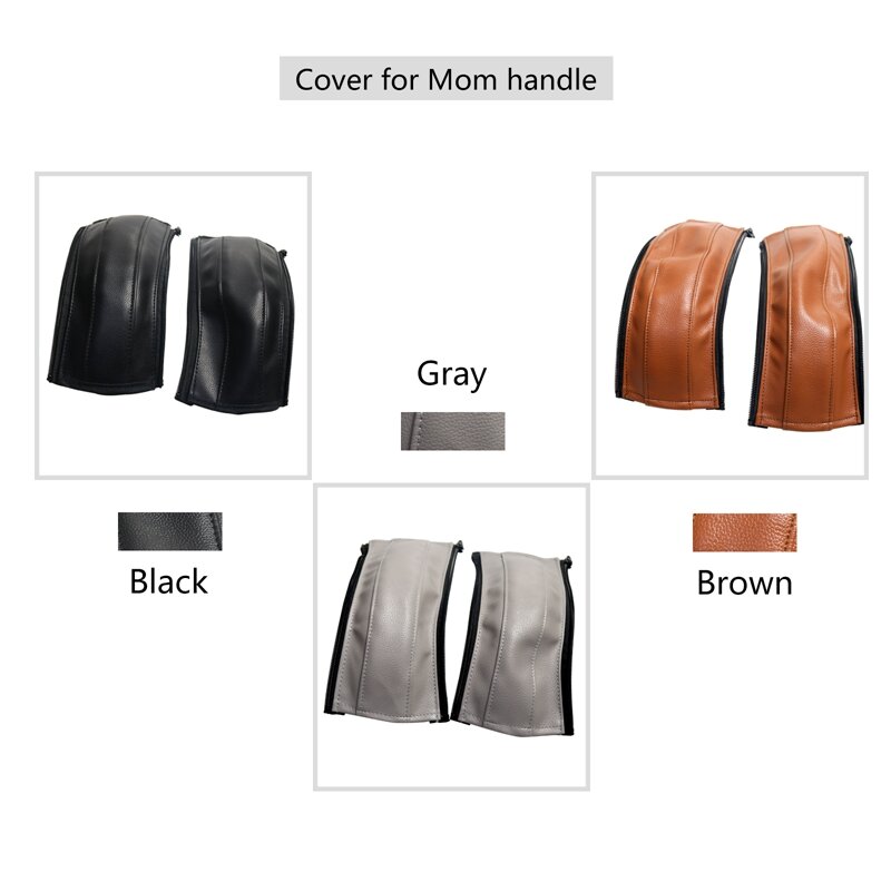 PU Leather Armrest Cover para Carrinho de Bebê, Cross Wave Handle, Bumper Sleeve, Case Bar, Capa Protetora, Pram Acessórios