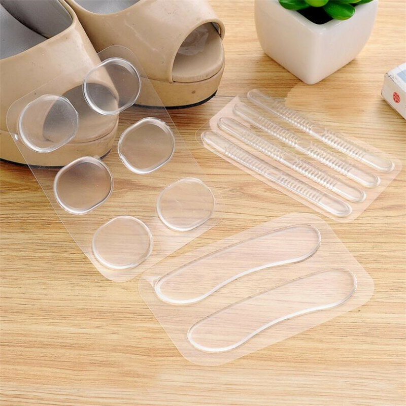 2/4/6pcs/Pack Clear Insert Pad Insole High quality Fashion Silicone Gel Heel Cushion protector Shoe Grips Liner for Women Girls