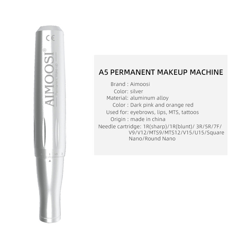Aimoosi A5 Hoge Kwaliteit Professionele Tattoo Pmu Machine Gun Pen Naald Microblading Body Wenkbrauw Lippen Permanente Make-Up Benodigdheden