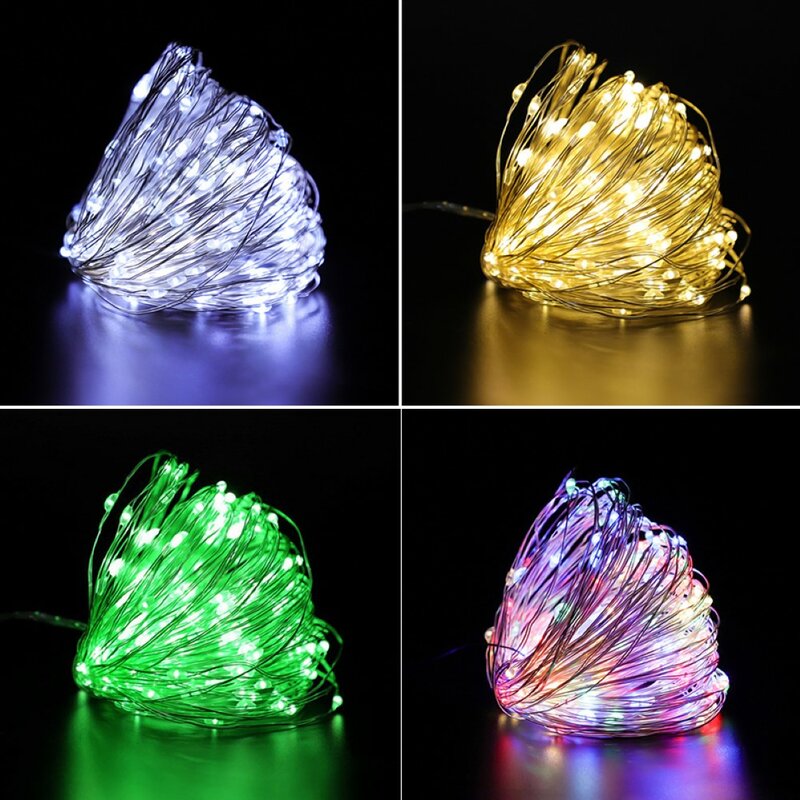 Guirlande lumineuse à 10 LED avec boîte à piles, décoration féerique décorative pour fête intérieure