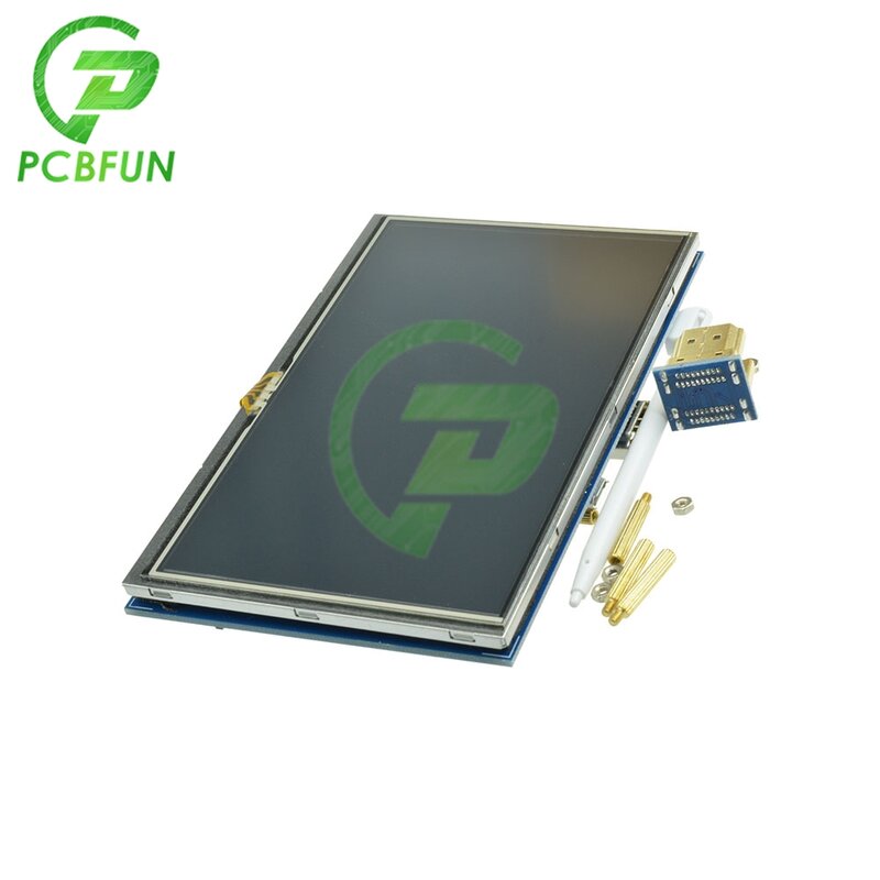Touch Screen TFT LCD Painel Escudo Módulo para Raspberry Pi, Módulo de exibição, Novo, 5 Polegada, 840X480, 800 × 480