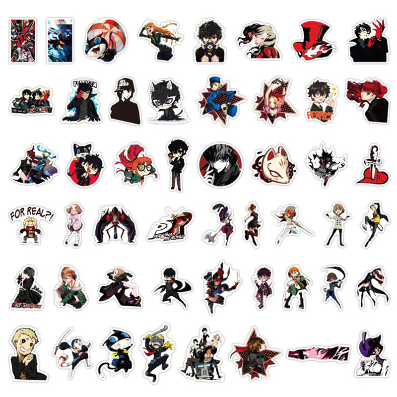 10/30/50 pçs persona 5 anime adesivos skate geladeira guitarra portátil bagagem da motocicleta brinquedo clássico dos desenhos animados decalques adesivo brinquedo