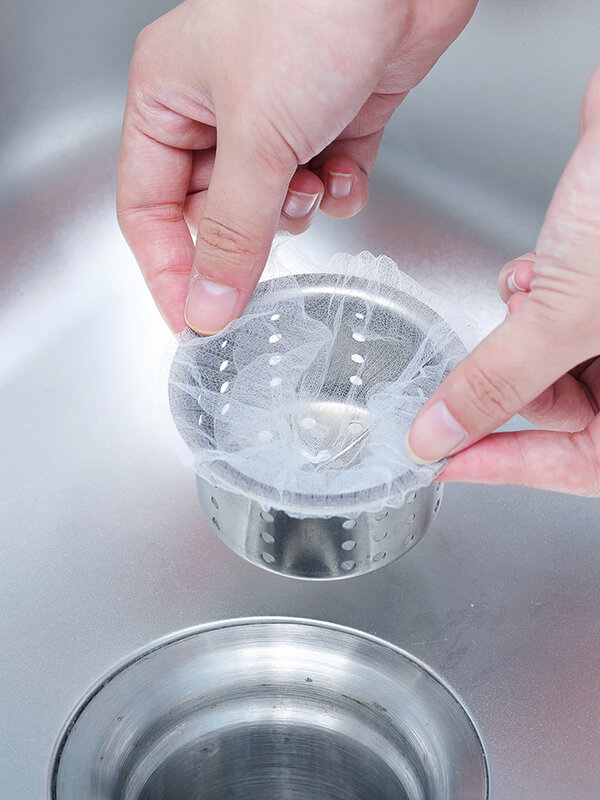 อ่างล้างจานกรองตาข่ายถังขยะกระเป๋าป้องกันอ่างล้างจานจากClogging Filterสำหรับห้องน้ำถุงกรองทิ้งถุงขยะ