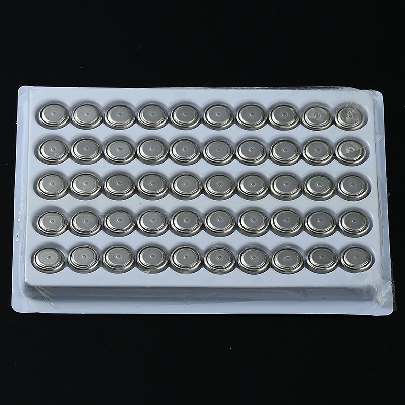 Pile bouton alcaline au manganèse, pile bouton pour montre, balance électronique, AG10, LR54, LR1130, 390, 189, 389A, 389, 1.5V, 50 pièces
