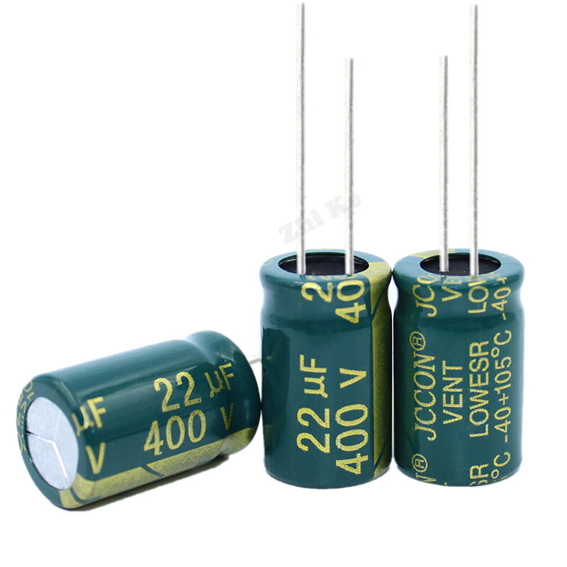 Capacitor eletrolítico de alumínio 22 uf 400 v capacitores elétricos de alta frequência 400 10 pces 20% v 22 uf 13*17mm baixo esr