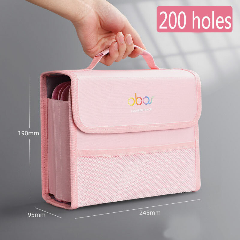 200-hole foldable and detachable innovative shockproof pen case portable stationery storage bag for students to organize supplie